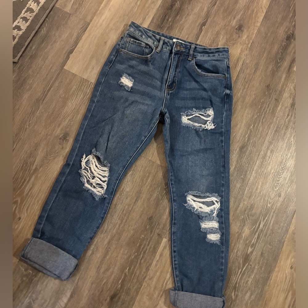 Forever 21 Blue Distressed Women’s Jeans - Classic Ripped Denim Sz 26